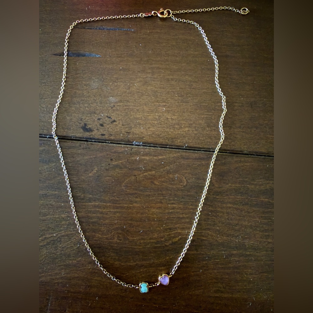 TOUS Glory necklace in silver vermeil with amazonite and amethyst. - Picture 3 of 8